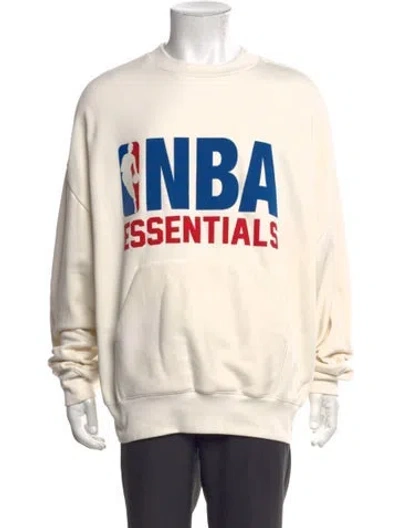Pre-owned Essentials Graphic Print Crew Neck Sweatshirt In Neutrals