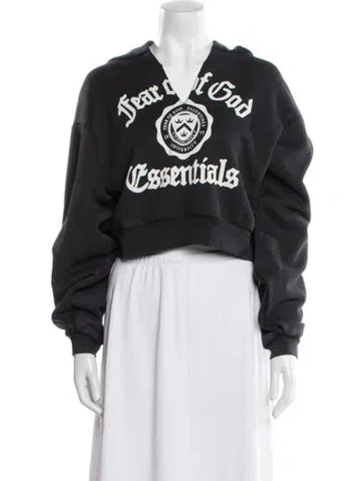 Pre-owned Essentials Graphic Print Crew Neck Sweatshirt W/ Tags In Black