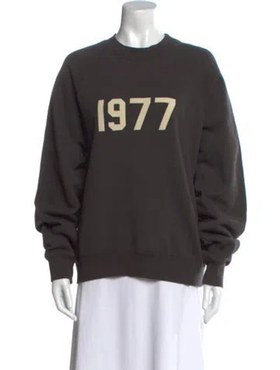 Pre-owned Essentials Graphic Print Crew Neck Sweatshirt W/ Tags In Gray