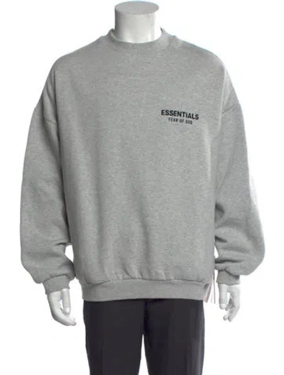 Pre-owned Essentials Graphic Print Crew Neck Sweatshirt W/ Tags In Gray