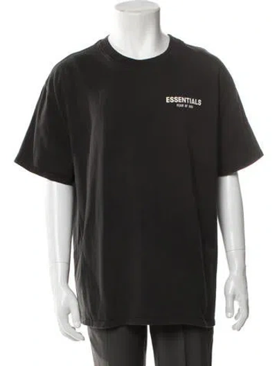Pre-owned Essentials Graphic Print Crew Neck T-shirt In Black