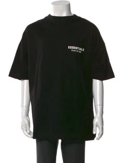 Pre-owned Essentials Graphic Print Crew Neck T-shirt In Black