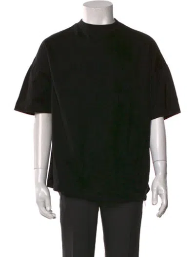 Pre-owned Essentials Graphic Print Crew Neck T-shirt In Black