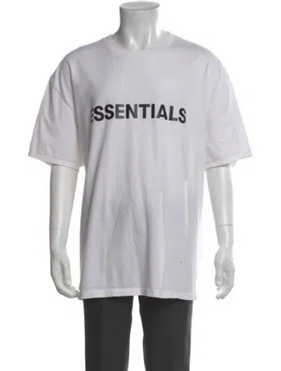 Pre-owned Essentials Graphic Print Crew Neck T-shirt In Black/white