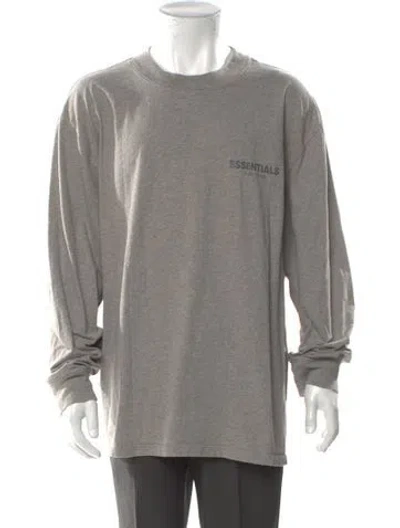 Pre-owned Essentials Graphic Print Crew Neck T-shirt In Gray
