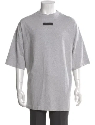 Pre-owned Essentials Graphic Print Crew Neck T-shirt In Gray