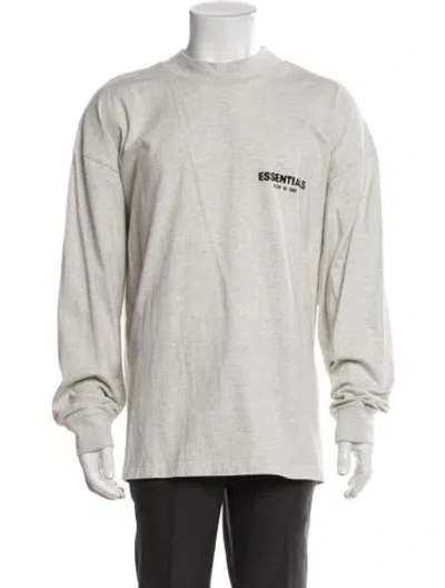 Pre-owned Essentials Graphic Print Crew Neck T-shirt In Gray