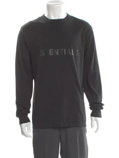 Pre-owned Essentials Graphic Print Crew Neck T-shirt In Gray