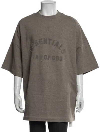 Pre-owned Essentials Graphic Print Crew Neck T-shirt In Gray