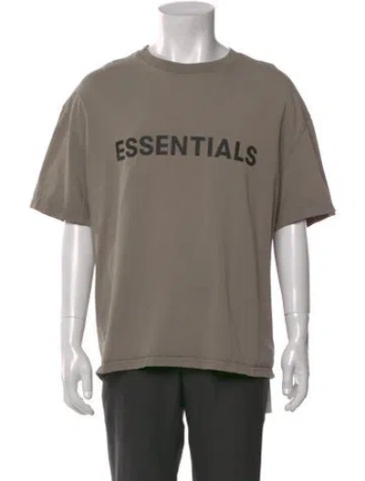 Pre-owned Essentials Graphic Print Crew Neck T-shirt In Gray