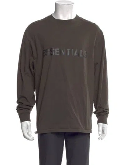 Pre-owned Essentials Graphic Print Crew Neck T-shirt In Green