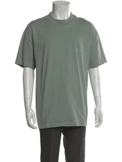 Pre-owned Essentials Graphic Print Crew Neck T-shirt In Green
