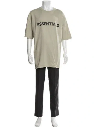 Pre-owned Essentials Graphic Print Crew Neck T-shirt In Green