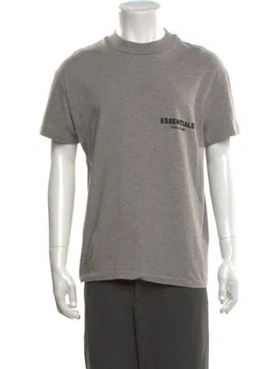 Pre-owned Essentials Graphic Print Crew Neck T-shirt In Grey