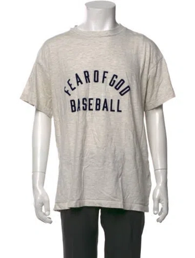 Pre-owned Essentials Graphic Print Crew Neck T-shirt In Grey