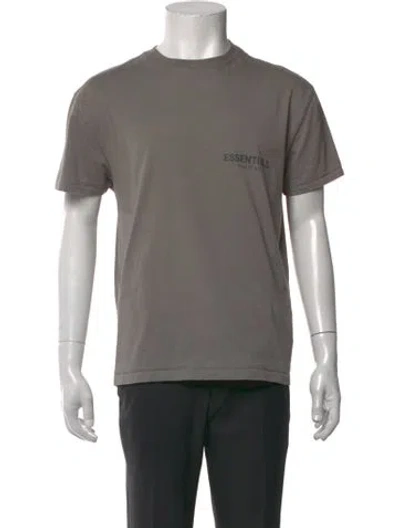 Pre-owned Essentials Graphic Print Crew Neck T-shirt In Grey