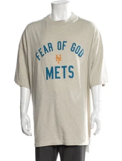 Pre-owned Essentials Graphic Print Crew Neck T-shirt In Neutrals