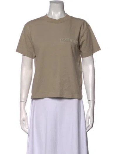 Pre-owned Essentials Graphic Print Crew Neck T-shirt In Neutrals