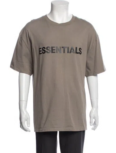Pre-owned Essentials Graphic Print Crew Neck T-shirt In Neutrals