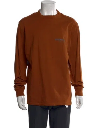 Pre-owned Essentials Graphic Print Crew Neck T-shirt In Orange