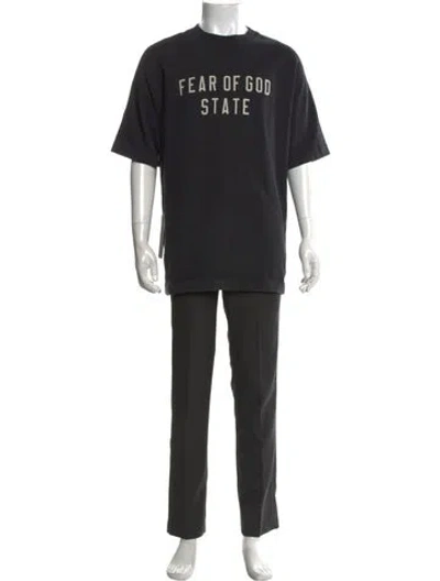 Pre-owned Essentials Graphic Print Crew Neck T-shirt W/ Tags In Black