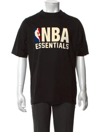 Pre-owned Essentials Graphic Print Crew Neck T-shirt W/ Tags In Black