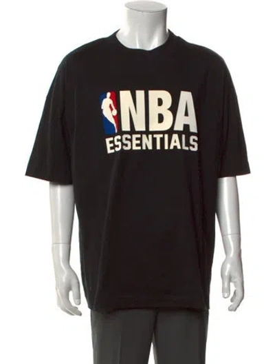 Pre-owned Essentials Graphic Print Crew Neck T-shirt W/ Tags In Black
