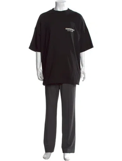 Pre-owned Essentials Graphic Print Crew Neck T-shirt W/ Tags In Black