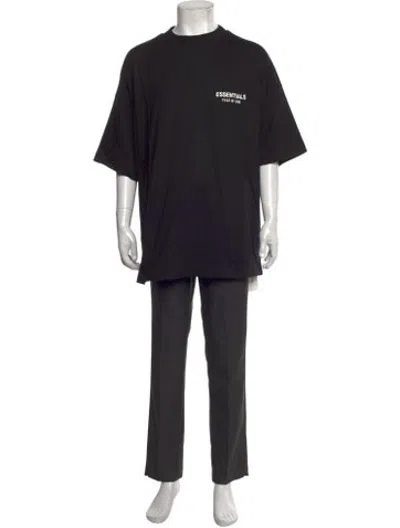 Pre-owned Essentials Graphic Print Crew Neck T-shirt W/ Tags In Black