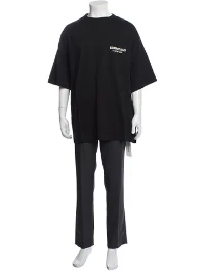 Pre-owned Essentials Graphic Print Crew Neck T-shirt W/ Tags In Black