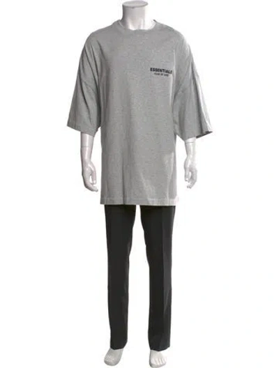 Pre-owned Essentials Graphic Print Crew Neck T-shirt W/ Tags In Gray