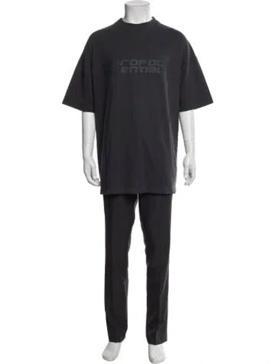 Pre-owned Essentials Graphic Print Crew Neck T-shirt W/ Tags In Gray