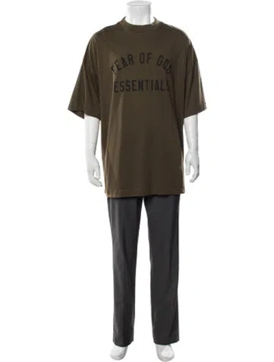 Pre-owned Essentials Graphic Print Crew Neck T-shirt W/ Tags In Green