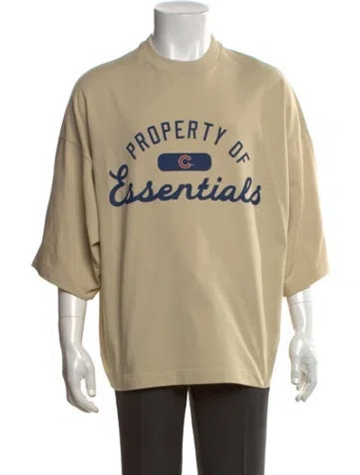 Pre-owned Essentials Graphic Print Crew Neck T-shirt W/ Tags In Neutrals