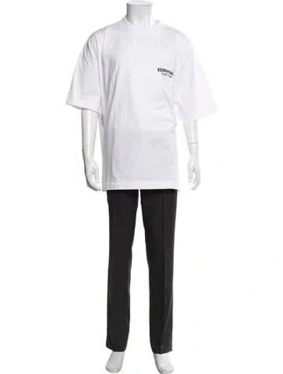Pre-owned Essentials Graphic Print Crew Neck T-shirt W/ Tags In White
