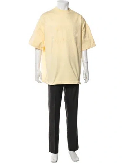 Pre-owned Essentials Graphic Print Crew Neck T-shirt W/ Tags In Yellow