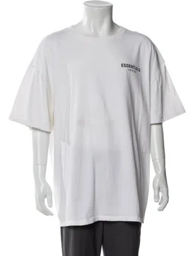Pre-owned Essentials Graphic Print Crew Neck T-shirt In White
