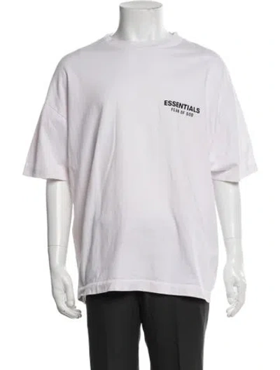 Pre-owned Essentials Graphic Print Crew Neck T-shirt In White