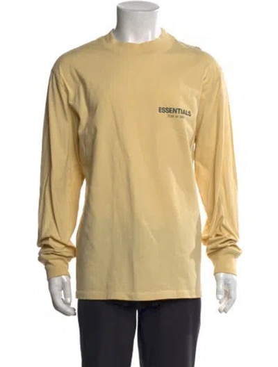 Pre-owned Essentials Graphic Print Crew Neck T-shirt In Yellow