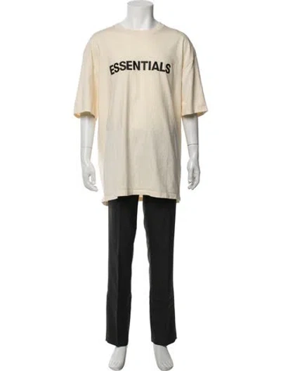 Pre-owned Essentials Graphic Print Crew Neck T-shirt In Yellow