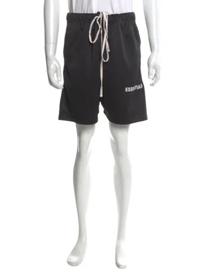 Pre-owned Essentials Graphic Print Jogger Shorts In Black