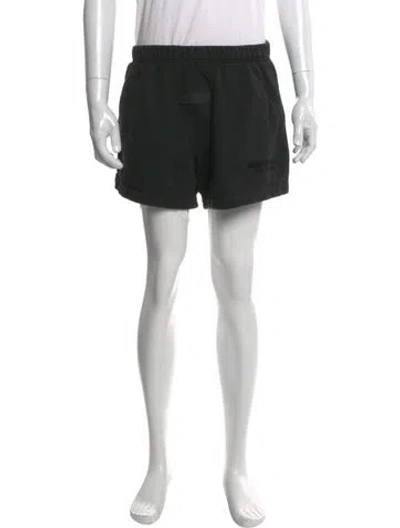 Pre-owned Essentials Graphic Print Jogger Shorts In Black