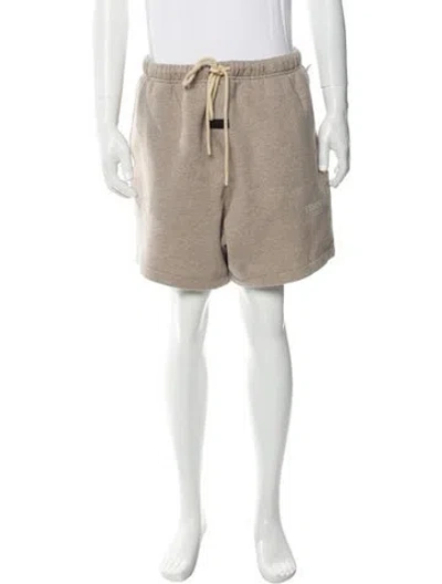 Pre-owned Essentials Graphic Print Jogger Shorts In Gray