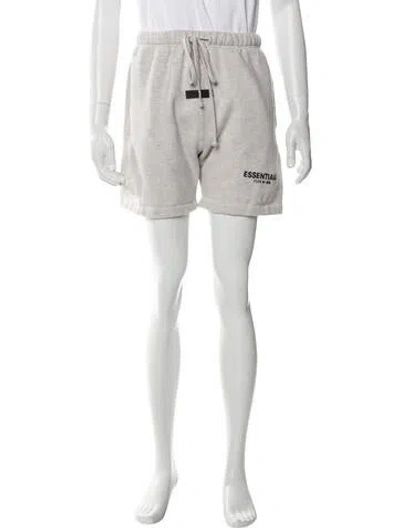 Pre-owned Essentials Graphic Print Jogger Shorts In Gray
