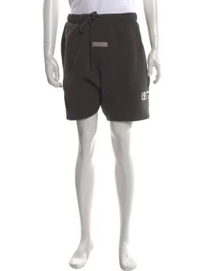 Pre-owned Essentials Graphic Print Jogger Shorts In Gray