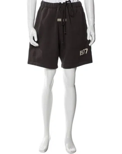 Pre-owned Essentials Graphic Print Jogger Shorts In Gray