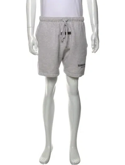 Pre-owned Essentials Graphic Print Jogger Shorts In Gray