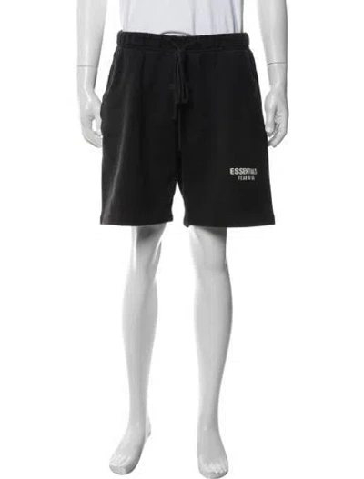 Pre-owned Essentials Graphic Print Jogger Shorts In Green