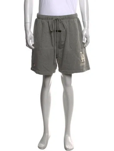 Pre-owned Essentials Graphic Print Jogger Shorts In Grey