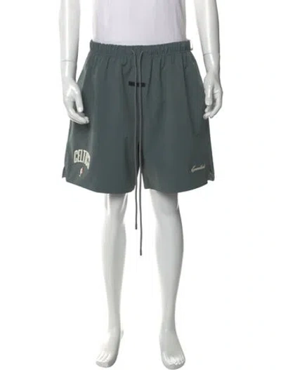 Pre-owned Essentials Graphic Print Jogger Shorts W/ Tags In Green